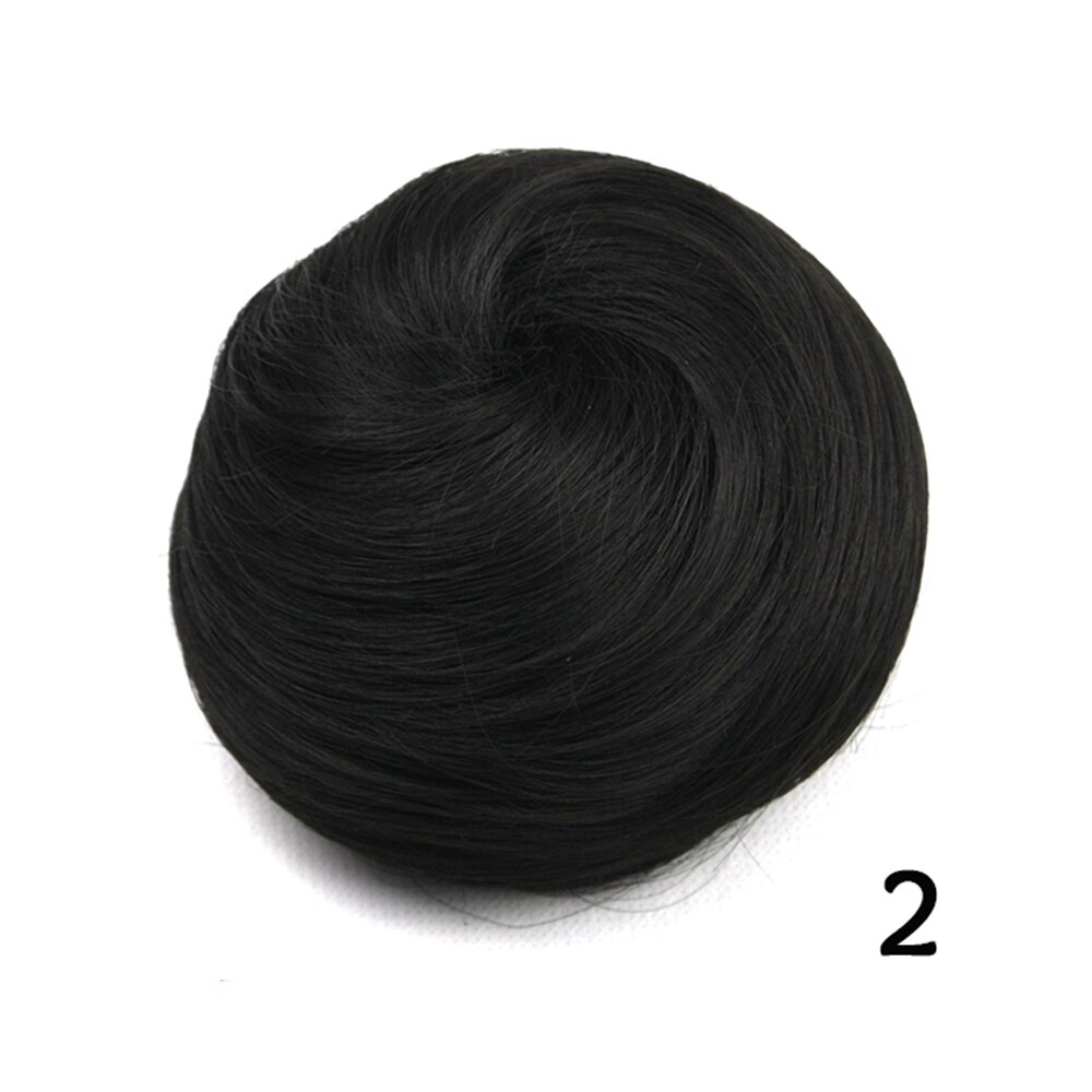 Soowee 8 farger syntetisk hår brunt blondt hår gummibånd smultring chignon hår bolle hår rullehodeplagg for kvinner: Naturlig farge