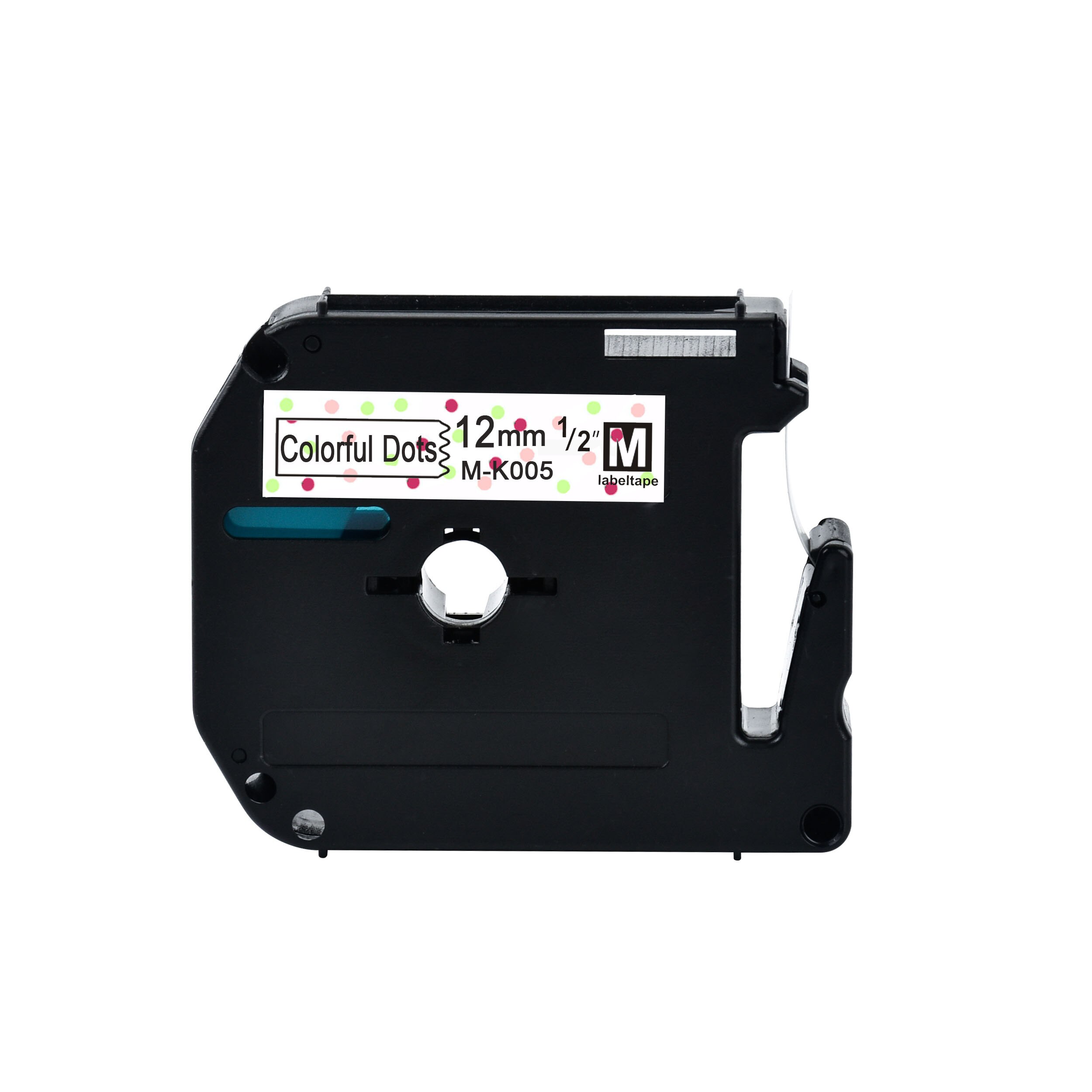 Lovely Pattern MK-231 Compatible brother M-K231 MK231 MK 231 black on white 12mm strong adhesive label tapes for PT-80 PT-70: Colorful Dots