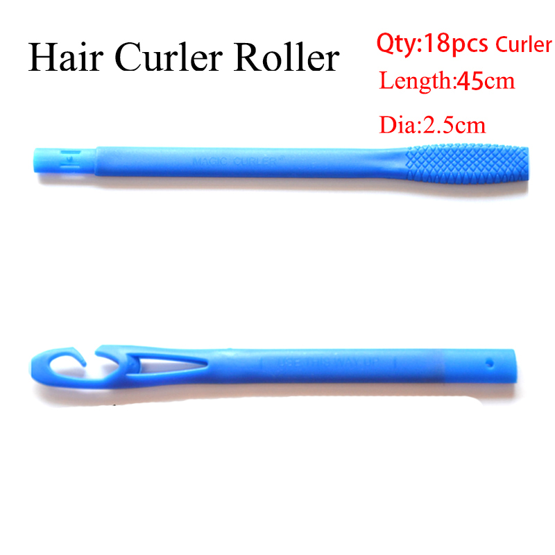 18/20pcs 20/45/55/65cm Plastic Hair Roller with Sticker Hook Long Magic Hair Curler Magic Hair Roller Spiral Curls Easy Usage