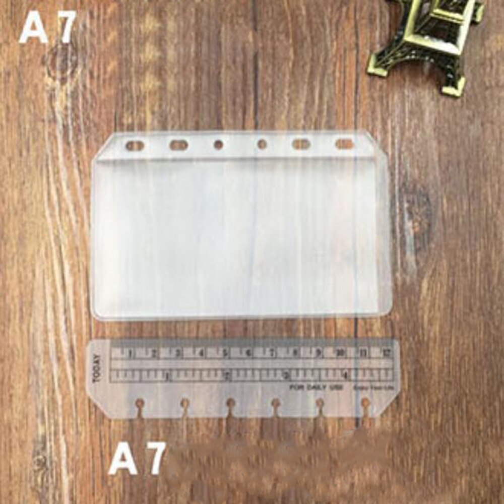 A5 A6 A7 Size Binder Pockets 6 Ring Binders Loose Leaf Waterproof PVC Notebook Pouch Refill Document Bag For Cards Files Storage: A7
