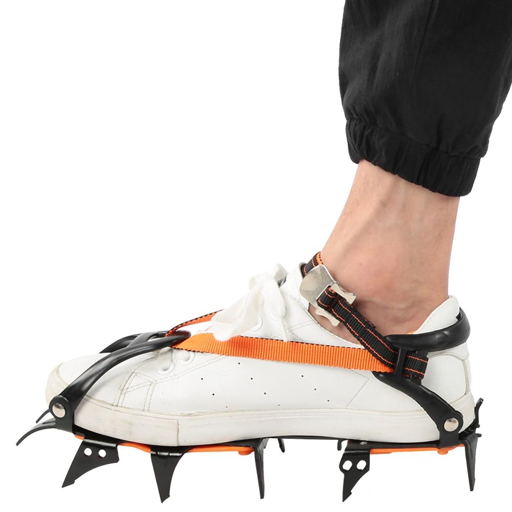 Pince à glace 12 dents Crampons d'escalade antidérapants Crampons couvre-chaussures en acier Crampons de glace Crampons de neige d'hiver chaussures de démarrage