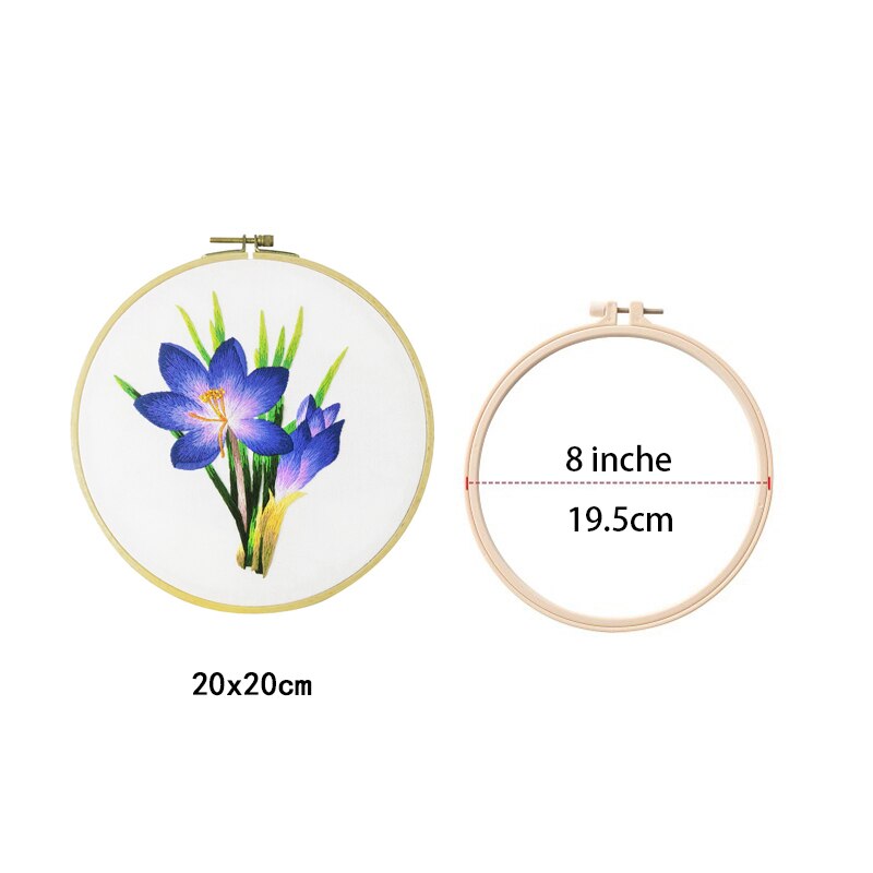 DIY Embroidery Flower Materials Package Embroidery Hoop Handmade Cross Stitch Kits For Beginners bordado Decor Sewing Supplies