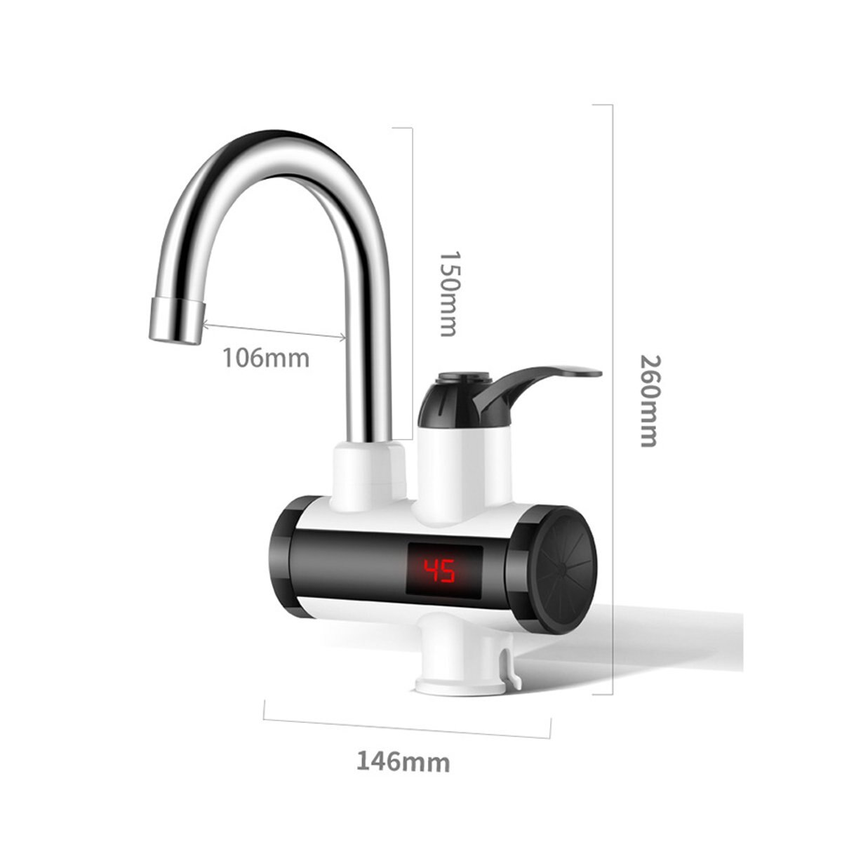 220V 3000W Electric Kitchen Water Heater Tap Instant Cold Heating Faucet Tankless Instantaneous Water Heater