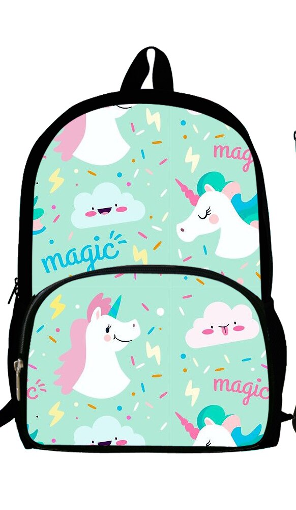 3 stücke Schule Rucksack Sets Kinder Buch Taschen Einhorn Drucke Primäre Daypack Teenager Jungen Mädchen Schulranzen: d9495