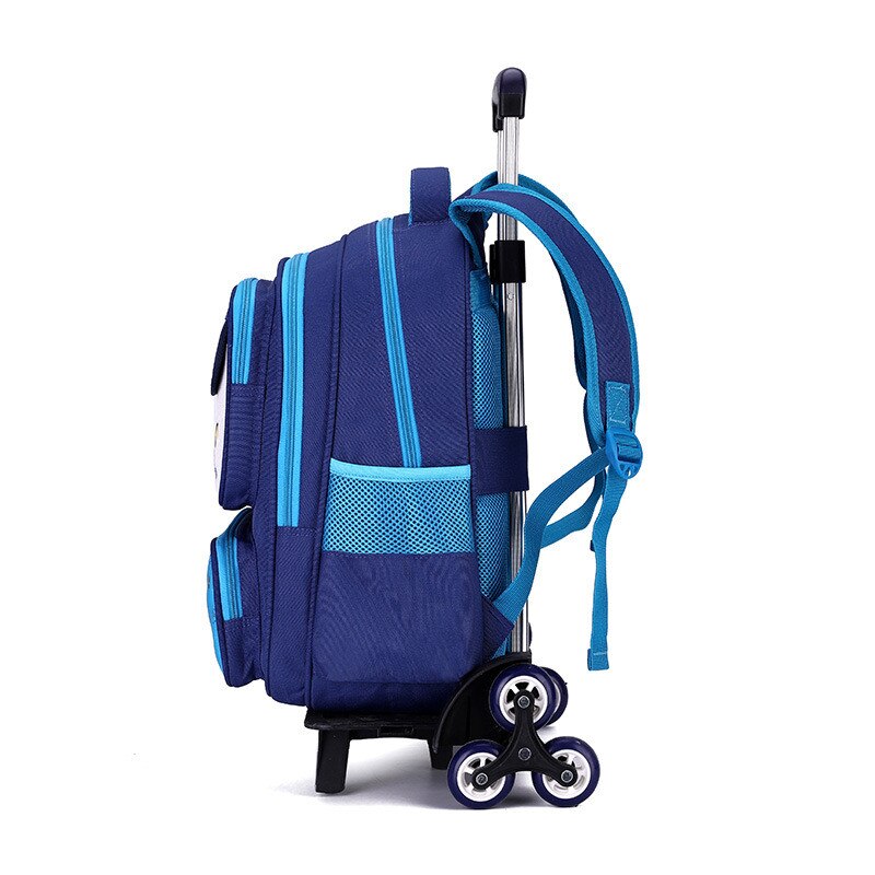 Afneembare Kinderen Trolley Rugzak Jongens Wielen Schooltas Casual reisbagage Waterdichte Klim de trap trolley rugzak
