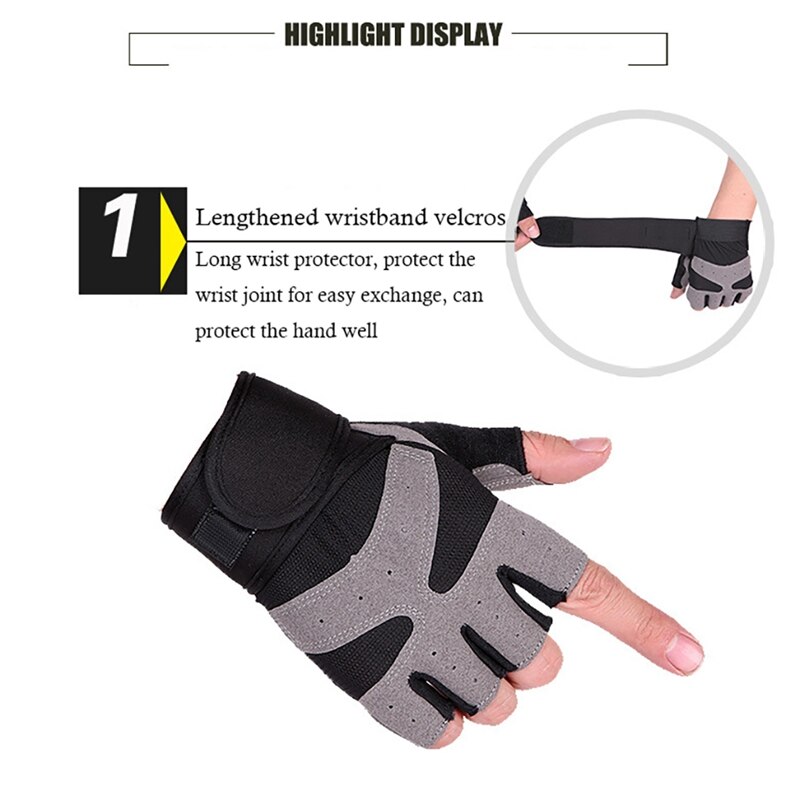 Gym Handschoenen Fitness Gewichtheffen Handschoenen Body Building Training Sport Oefening Sport Workout Handschoen voor Mannen Vrouwen