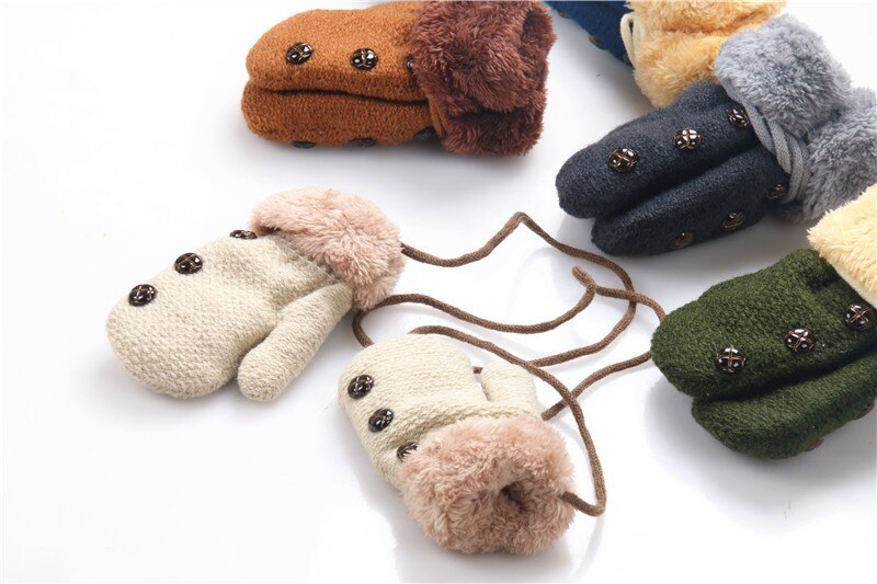 Gants luvas E Mittens Para O Bebê Enfant Mitaine Menino Menina Folha Manter Inverno Quente Luva Bebê