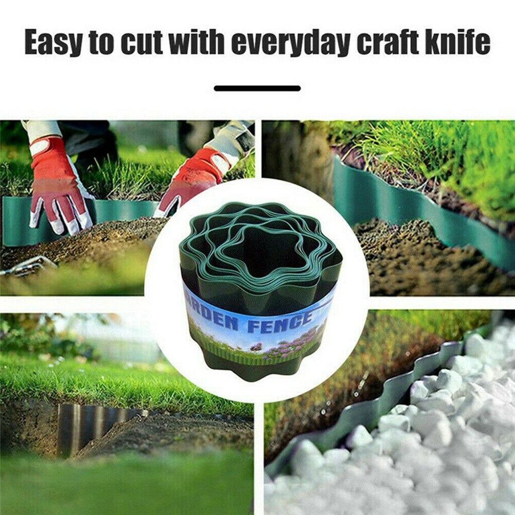 10/15/20cm Garden Lawn Edging Strip Flexible Plastic Decoration Border Courtyard Fence