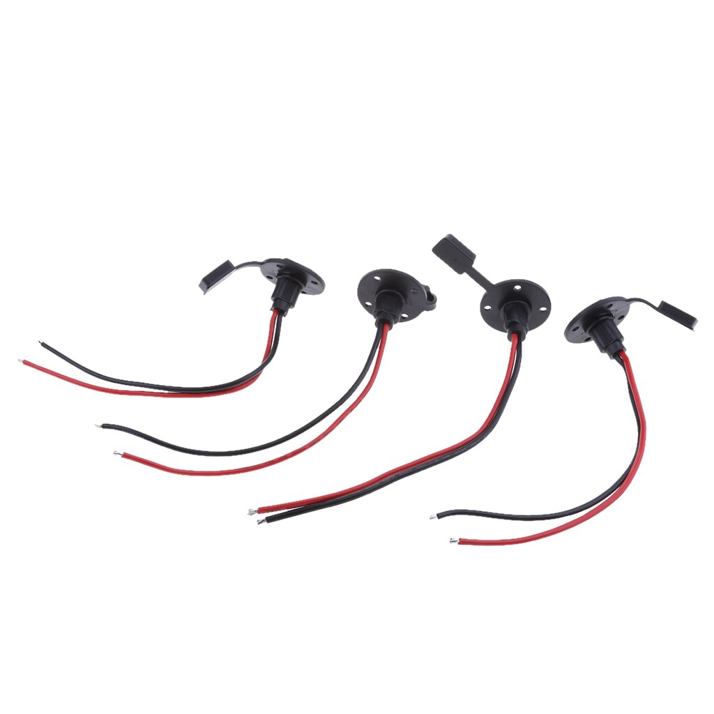 4x Universal SAE Adapter To Female Connector With Waterproof Cap