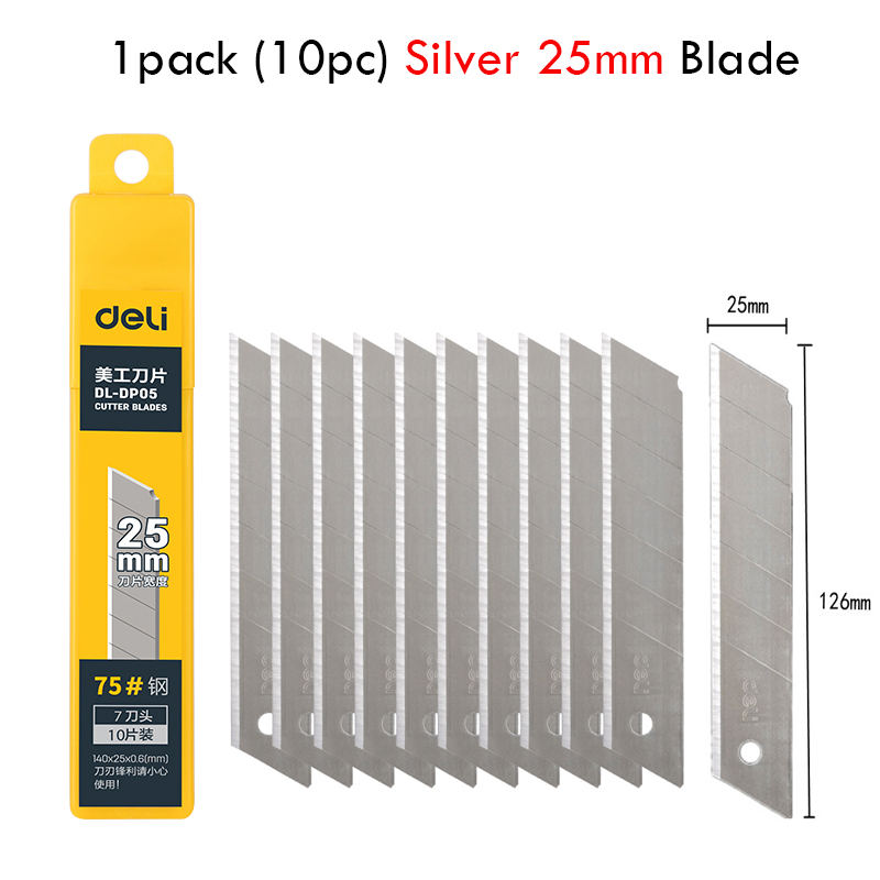 Metal Multifunctional 6 In 1 커터칼 Portable Retractable Box Cutter Heavy Duty 18MM/25MM Stainless Steel Utility Knife Supplies: Lavender