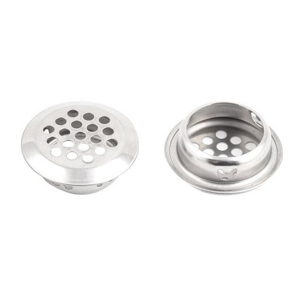 Rvs keuken badkamer ronde gaas gootsteen zeef filter 5 stuks zilverkleurig