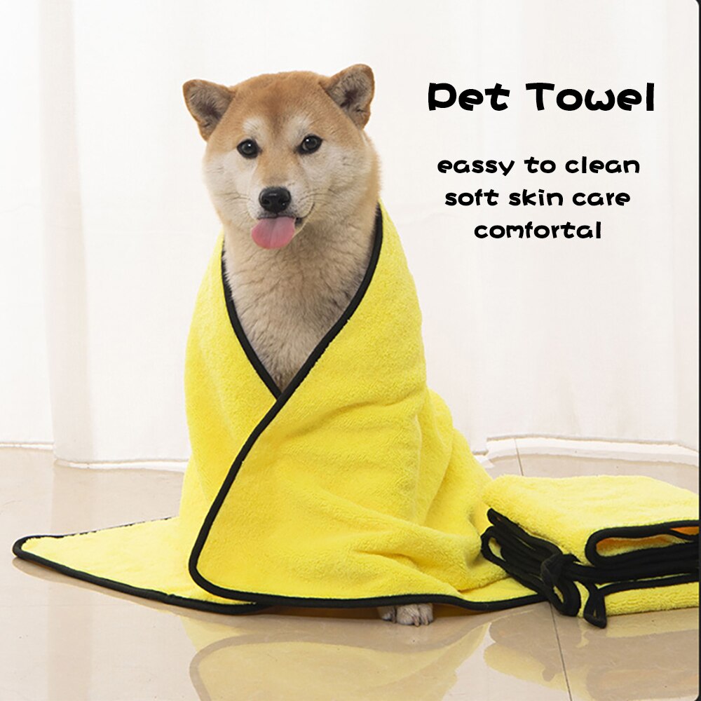 Huisdier Super Absorberende Handdoek Schone Up Fiber Kat Hond Baden Accessoires Voor Kleine Grote Puppy Sneldrogende Bad Schoonmaken levert