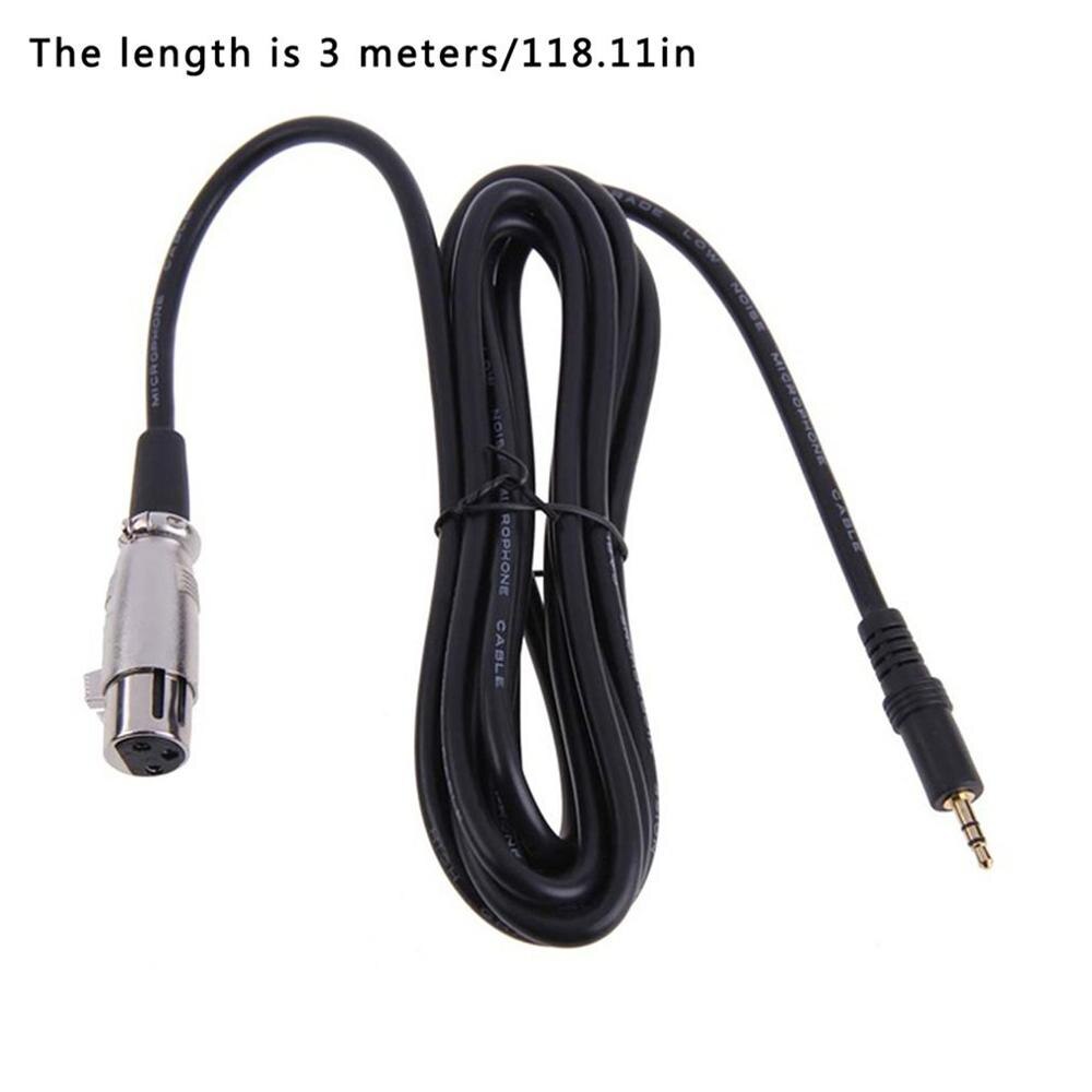 3 Pin Female To Right Angle 1/8 XLR3F To Right-angle 3.5 Mm TRS For DV Camera/ Microphone Mic Stereo Jack Mic Cord Cable