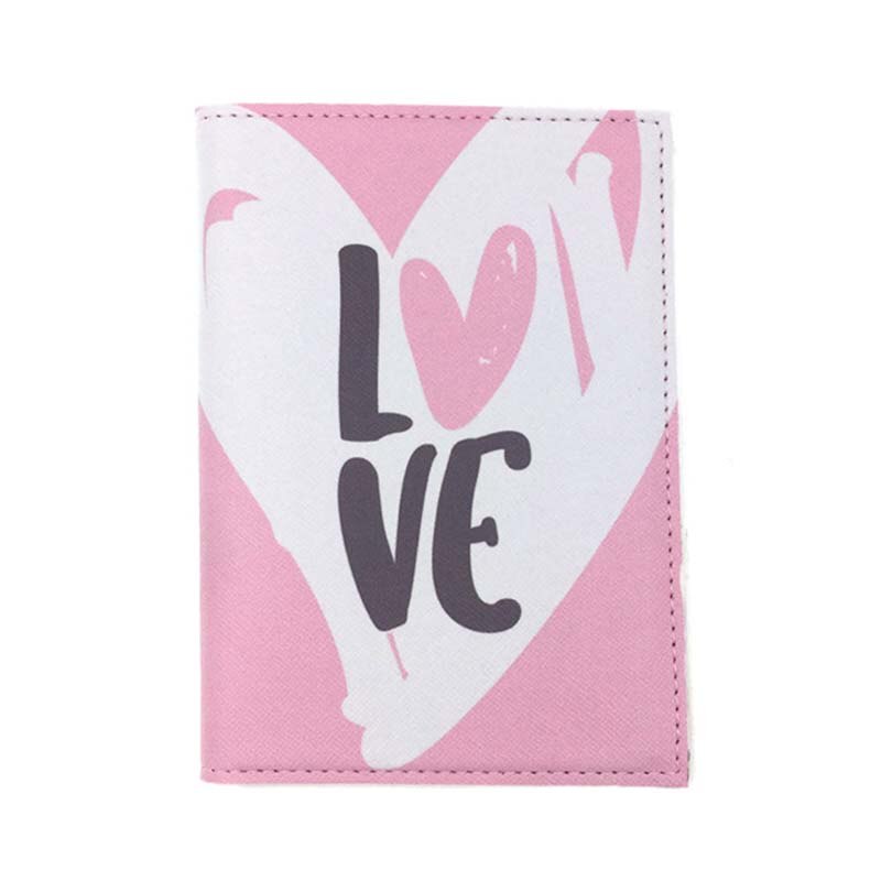 "I LOVE YOU" Travel Accessories Passport Holder PU Leather Travel Passport Cover Case Card ID Holders