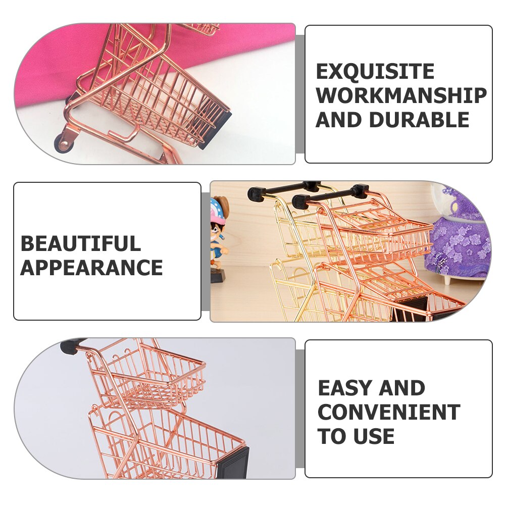 mini zakupy wózek mini wózek Tabela biurko przechowywanie narzędzie Dom dekoracja