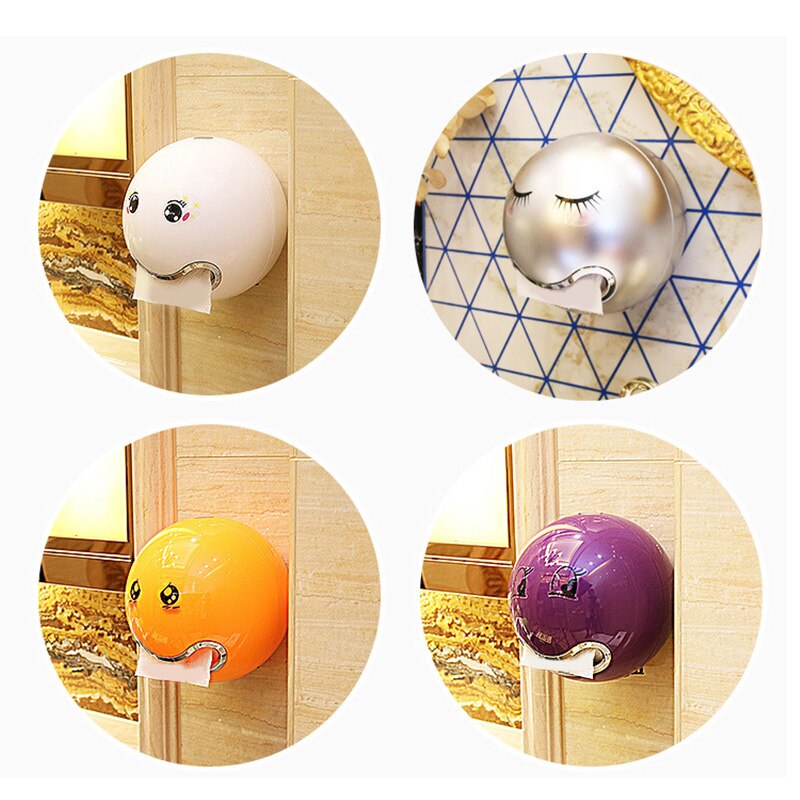 Tissue Box ABS Cute Ball Paper Box Hygienic Paper Storage Container Living Room Bathroom UD88