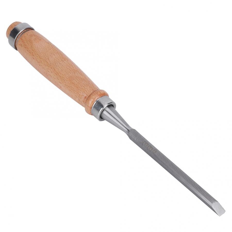 2 Stuks Platte Beitel Timmerwerk Gereedschap Houten Handvat Duurzaam Houtbewerking Accessoire Cr-V 6 Mm Houtbewerking