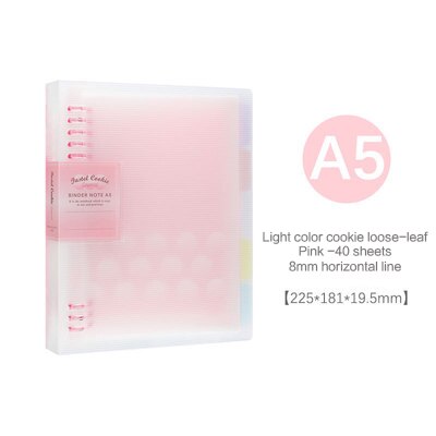 KOKUYO-Libreta de la serie Soft Light, carpeta de hojas sueltas A5 B5, carpeta estilo diario, agenda, diario, oficina, escuela, suministros kawaii, 1 ud.: A5-fense