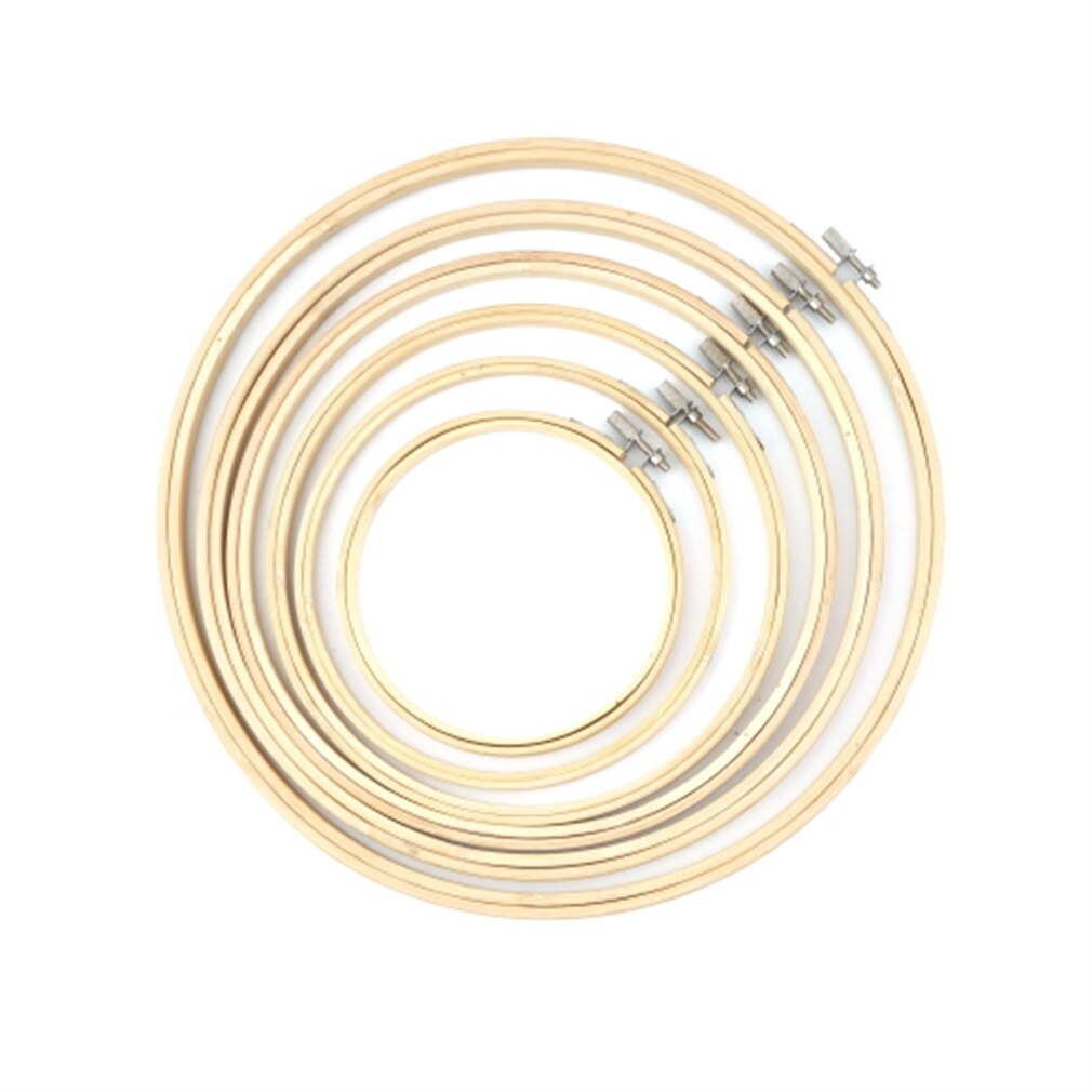 Handy trækorsstingsmaskine broderi ring ring bambus syning 13-30cm sytilbehørsværktøjer