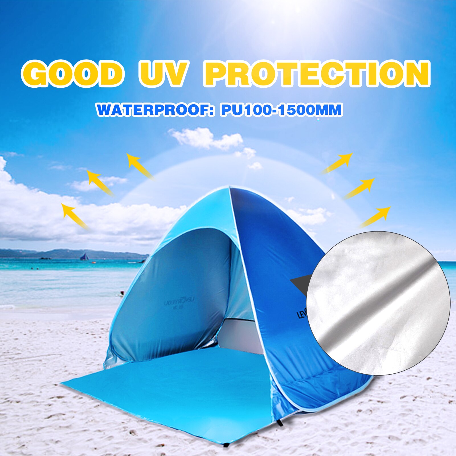 Outdoor Automatic Pop up Beach Tent Camping Tent Cabana Anti UV Fishing Beach Tent Sun Shelter палатка туристическая