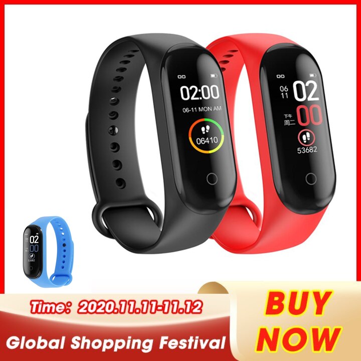 M4 Smart Band Polsband Bloeddruk Hartslagmeter Stappenteller Sport Armbanden Gezondheid Fitness Armband Tracker Smart Horloge