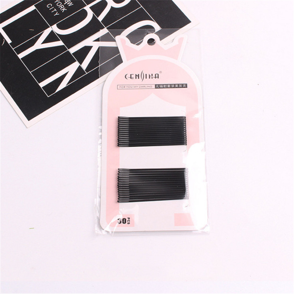 Pinzas para el cabello ondulado y rizado, Clips para el pelo de aleación negro, 6cm, ondulados, invisibles, 30 Uds.