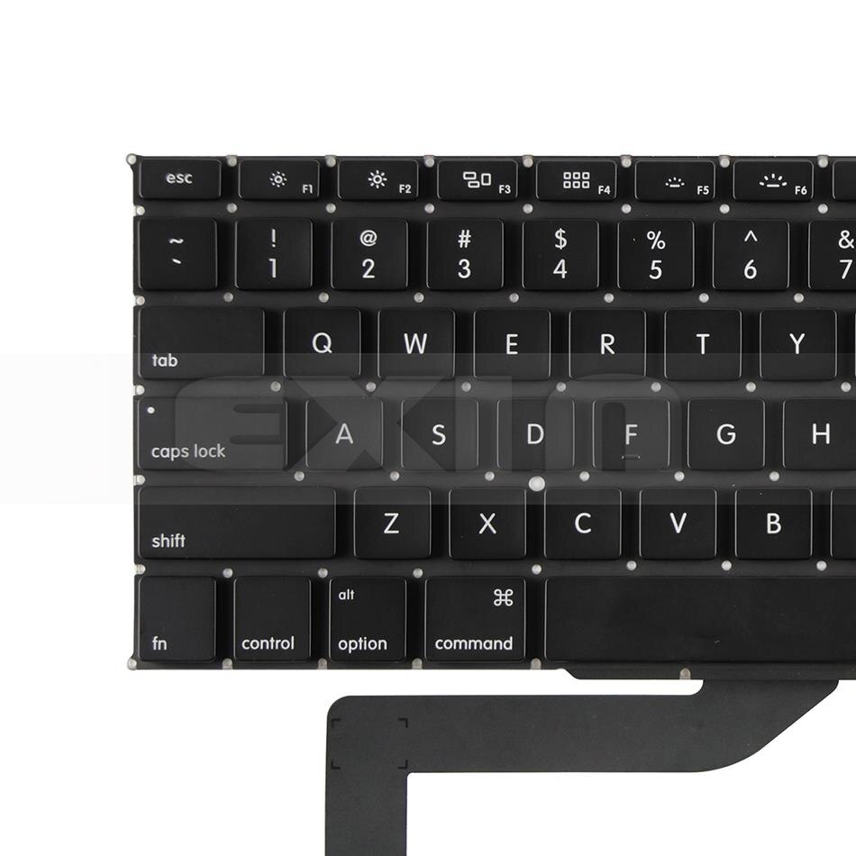 Laptop  a1398 us engelsk tastatur for macbook pro retina 15 "  a1398 usa usa tastatur med bakgrunnsbelysning bakgrunnsbelyst+skruer år