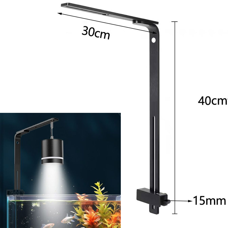 Soporte de luz para acuario de 2,8 \ 5,0mm, aleación de aluminio, soporte de lámpara para pecera a prueba de herrumbre, soporte de luz, estante colgante para candelabro de acuario