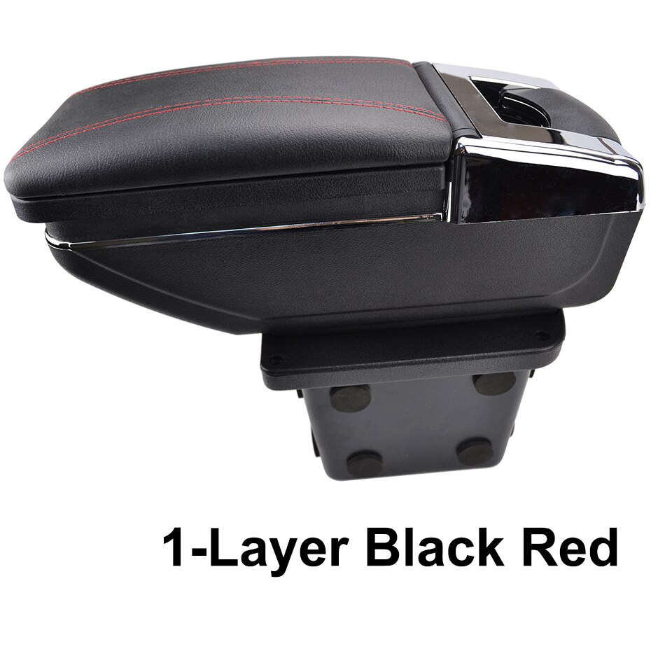 Xukey central armlæn til hyundai  i30 i30cw 2007 -  konsol center sort opbevaring bil styling boks askebæger fd: 1- lag sort rød