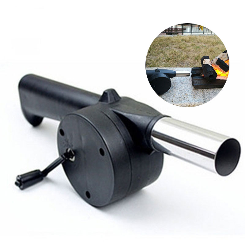 Manual Blower Portable Fan Air Blower Hand Crank Blower BBQ Tools Hairdryer Oven Accessories