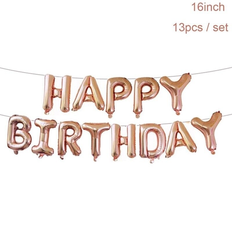 Happy Birthday Letter Baloons Decor Air Balls Globos Birthday Baby Shower Boy Girl Party Decorations Supplies Kids Toy