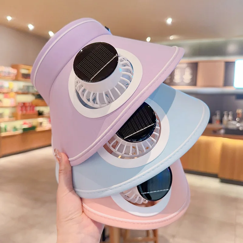 Sonnenhut für Männer und Frauen mit Ventilator, draussen-Visierhut mit Solar--/USB-betriebenem Ventilator, UV-Schutz, breite Krempe, Kühlhut, Camping-Sonnenkappe