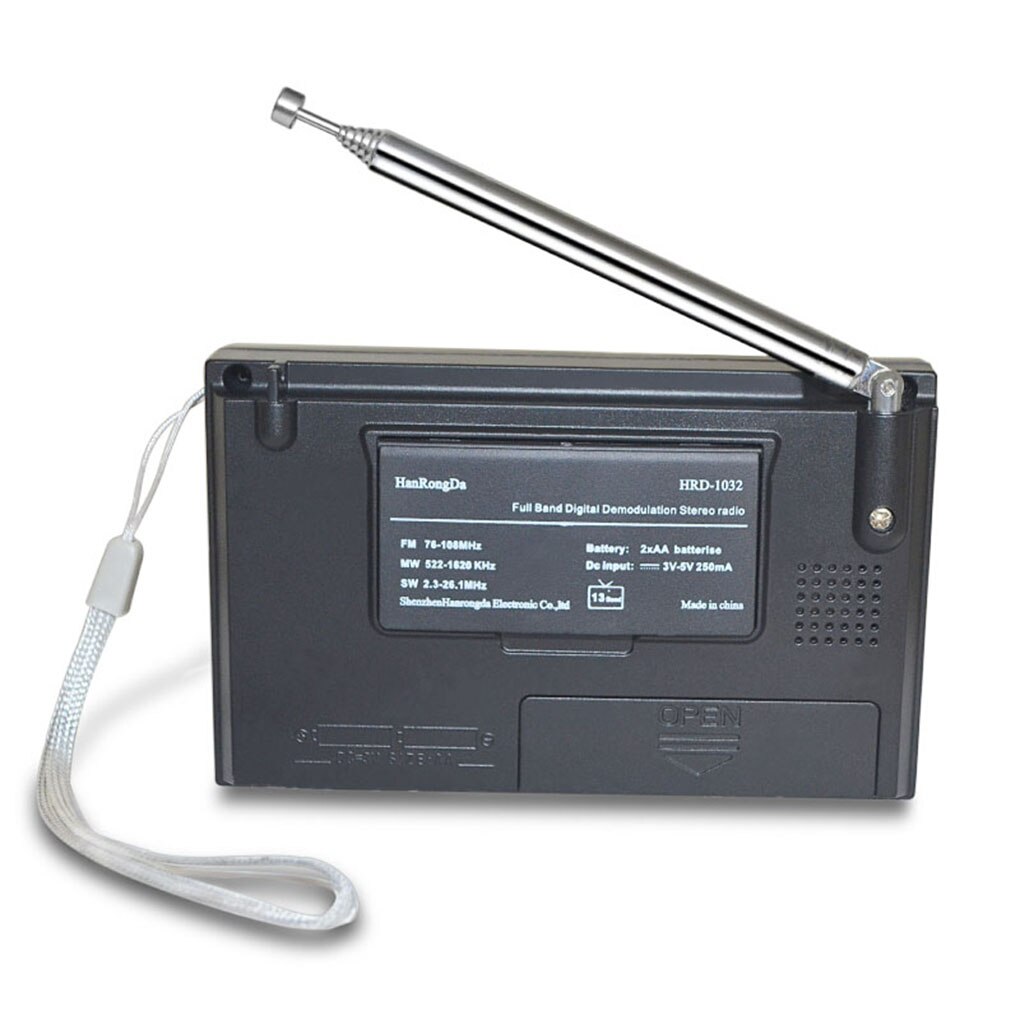 Portable Full-band Digital Tuning Multiband Stereo Tuner MW/AM/FM/SW Shortwave Radio REC Control Receiver