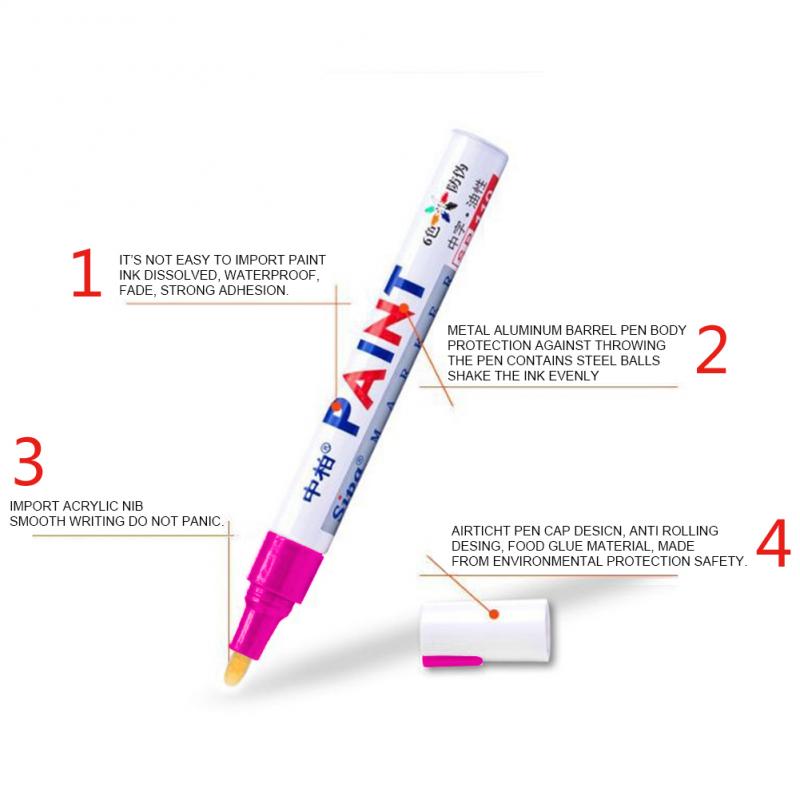 Car Scratch Repair Paint Tire Pen for Volvo XC90 XC60 S90 S60 V70 S40 V40 V70 Jeep Renegade Wrangler JK Grand Cherokee: Pink