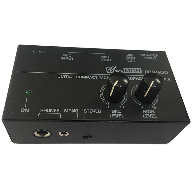 Ma400 hovedtelefonforforstærker mikrofonforforstærker hovedtelefonforforstærker personlig monitor mixer, eu-stik