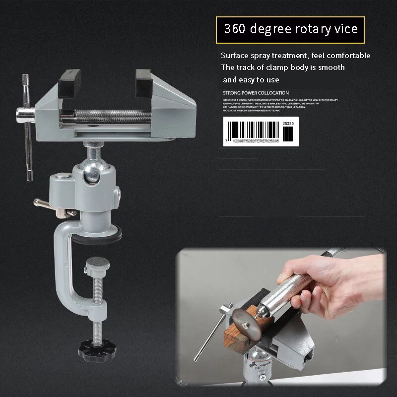 360 degree rotation aluminum alloy universal table vise table vise fixed vise
