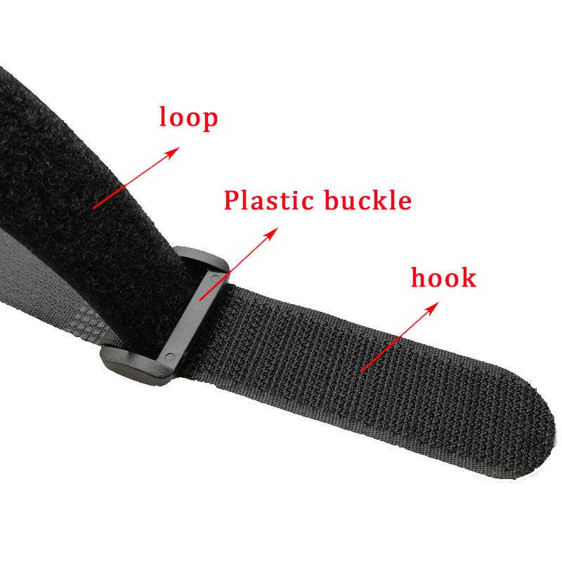 10Pcs/20Pcs 2X20Cm Plakband Binding Tape Klittenband Reverse Gesp Tape Klittenband Met gesp Loop Strap Cord Ties
