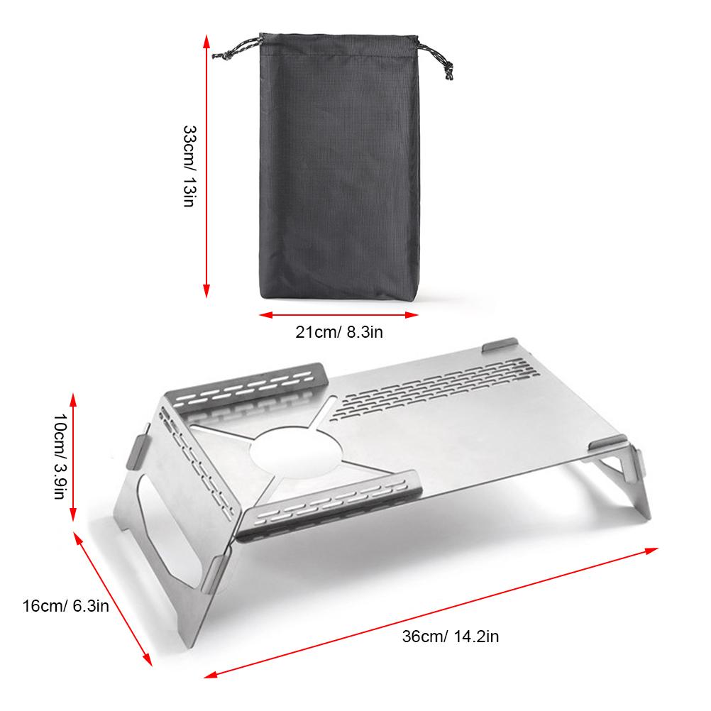 Portable Camping Table Heat Shield Gas Stove Stand Windshield Camping Stove Folding Table Gas Burners Accessories