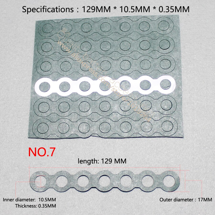 3 and 18650 lithium battery pack Insulation gasket meson 6 and series hollow flat head positive pole pad Insulation gasket