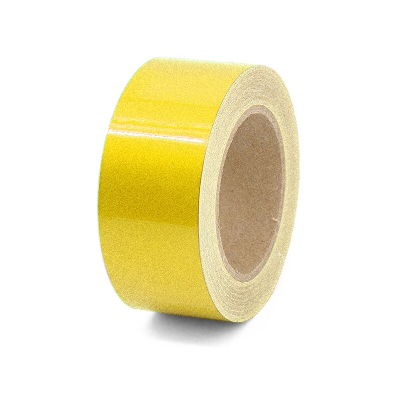 Cinta adhesiva reflectante Hi Vis Viz de seguridad de 5CM * 3M, reflectante antiestático para coche, material de vinilo para el Exterior del coche: yellow