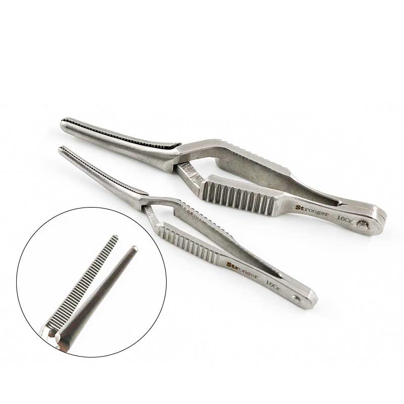 Clip vascular venoso arteriano hemostático de acero inoxidable bloqueador temporal el clip hemostático de la cruz venosa