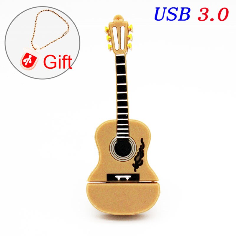 JASTER 3,0 neue Musical Instrument Gitarre Usb Flash Drive 4GB 8GB 16GB 32GB 64GB flash Memory Stick Pen Drive usb Disk: 64GB / Brown