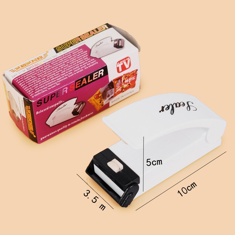 Mini praktisk förpackningspåse handpress förseglingsmaskin bärbara plastpåsar förseglingsmaskin hushållsmat förpackning påsförslutare