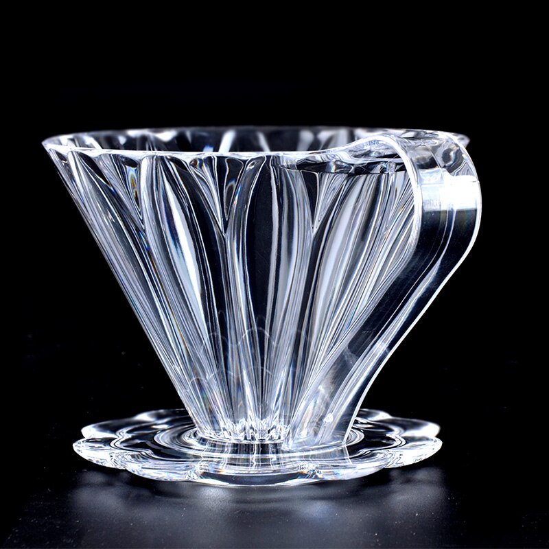 V60 Hand Drip Coffee Filter Resin Pour Over Coffee Dripper Paper Cone Drip Filters Barista Coffee Brewing Clever Dripper 101/102: 2-4 Cup Type A