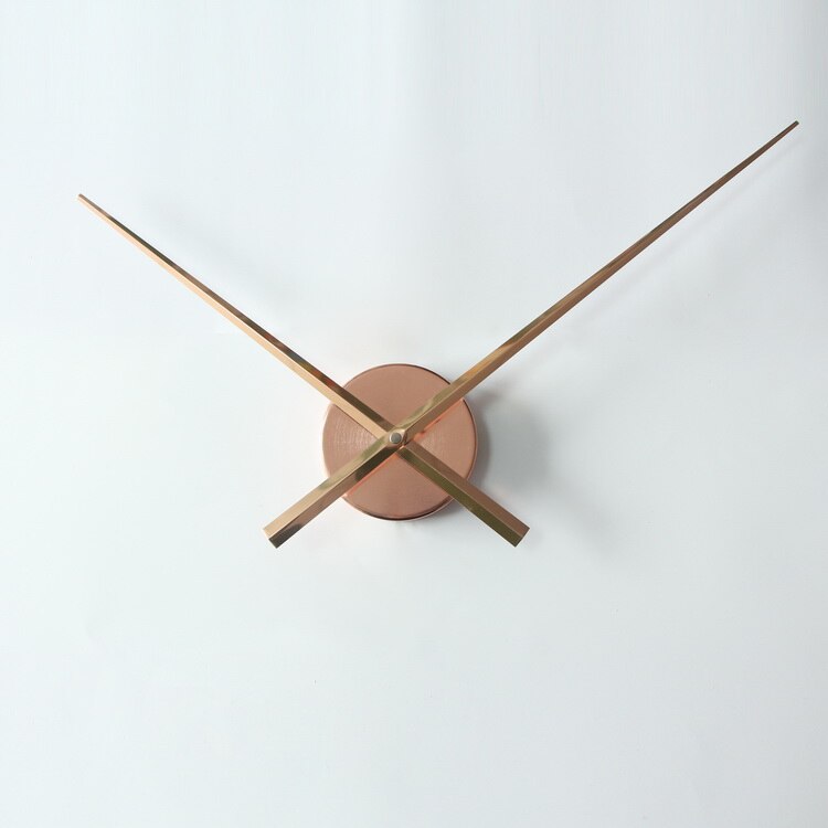 DIY Large Clock Hands Needles Wall Clocks 3D Home Art Decor Quartz Clock Mechanism Accessories Saat Horloge Murale klok: Copper Color