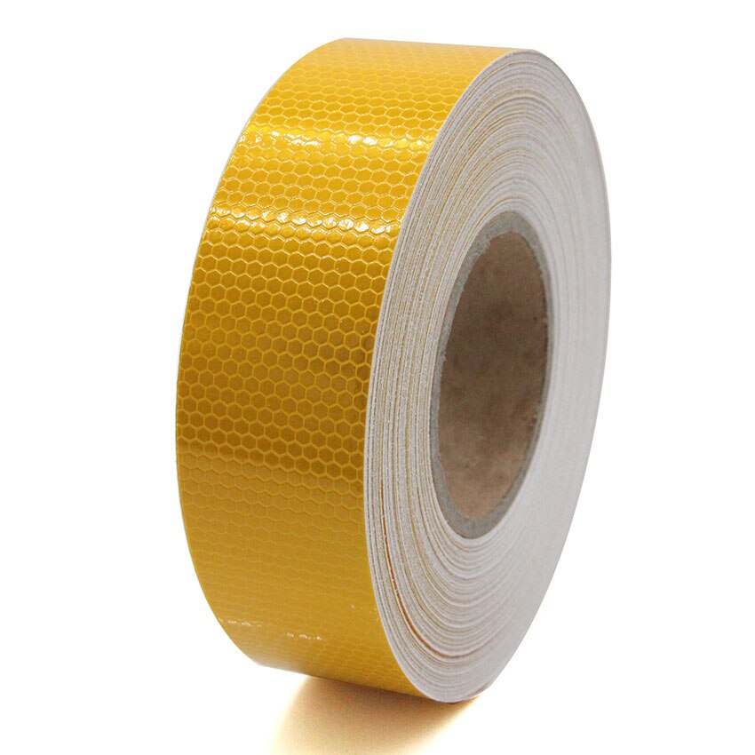 50M Reflektierende Material Band Aufkleber Sicherheit Warnband Reflektierende Film Auto Aufkleber 6 farben Weiß Gelb Orange verrotten Blau aufkleber