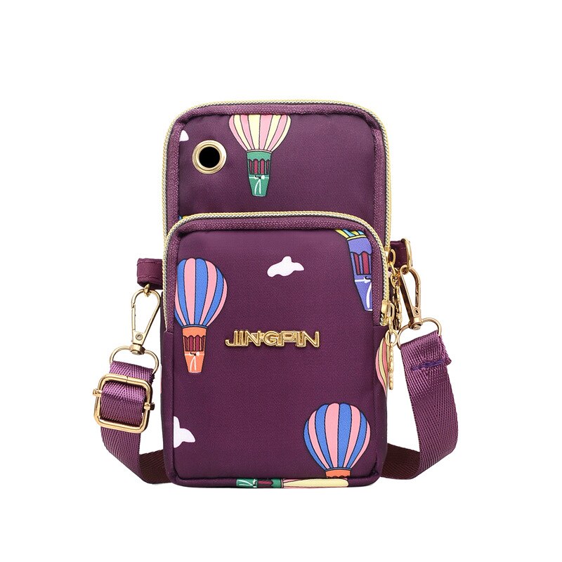 Sac à bandoulière simple pour femmes, sacoche pour téléphone portable, coréenne, sport, bras, loisirs, pochette croisée,: purple1