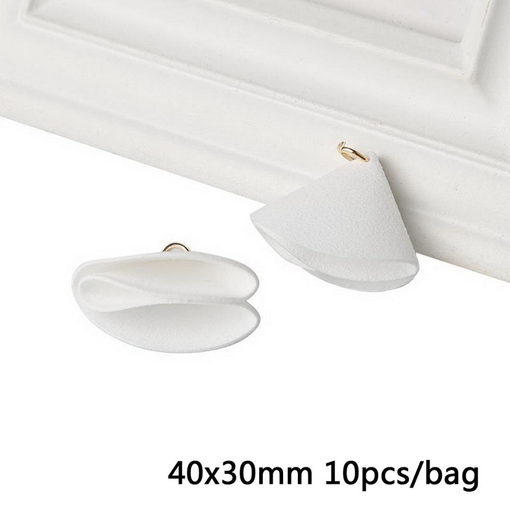 40*30mm veelkleurige mini kwastjes van koreaanse fluwelen clips als decoratie-accessoires voor het maken van sleutelhangers, telefoonhangers en knutselhangers: Wit