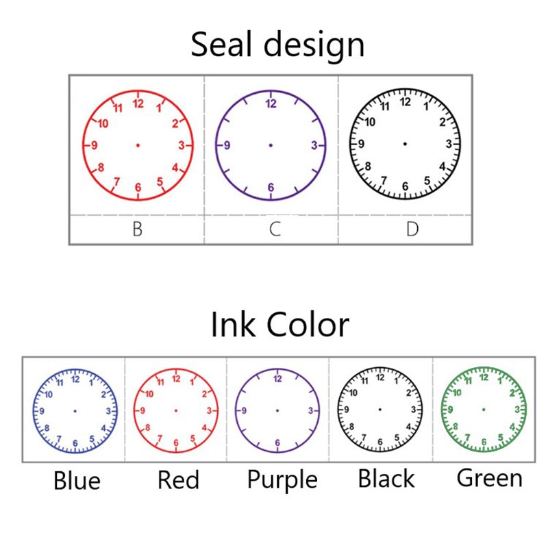 1 PC Learning Recognition Teacher Teaching Seal Clock Dial Stamps Primary School Seal Kids Children Toys 30mm In Diameter