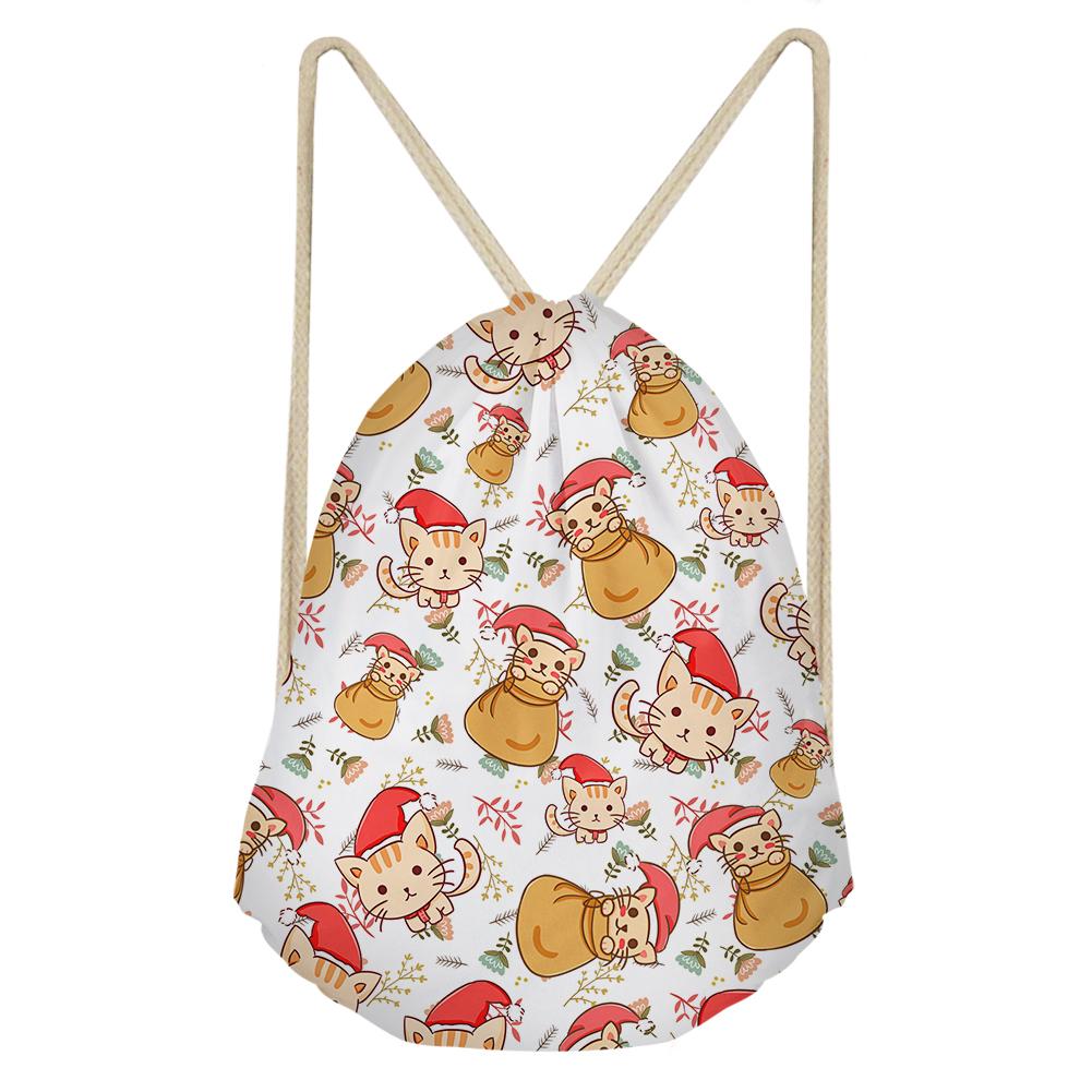 Kerstmis Kat Jaar Tasje Bag Voor Partij Decoratie Voor Eerste Verjaardag Meisje Party Kids Gunst Mochila niños: HS02025Z3